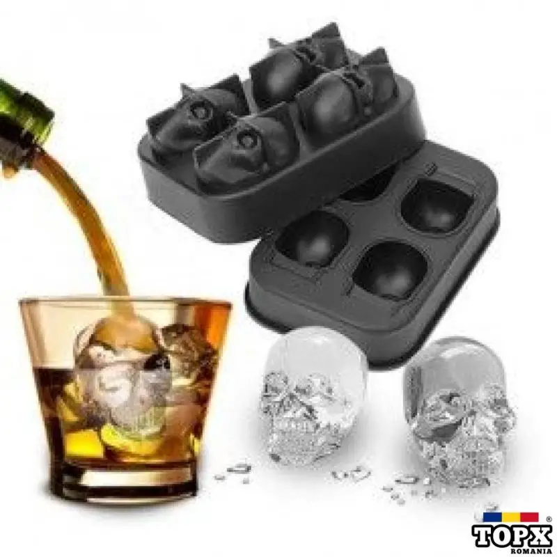 Forma cuburi de gheata Craniu Mystyle Pro din silicon Premium