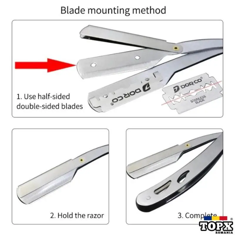 Brici profesional pentru barbierit si ras capilar  brici din otel inox