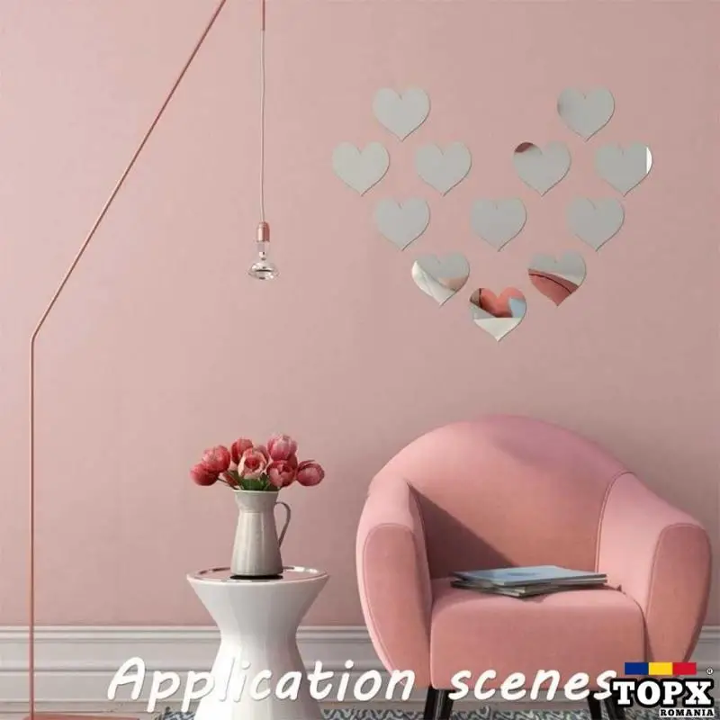 Set 100 Oglinzi Acrilice Autoadezive  Model INIMA   4x4 cm  Silver