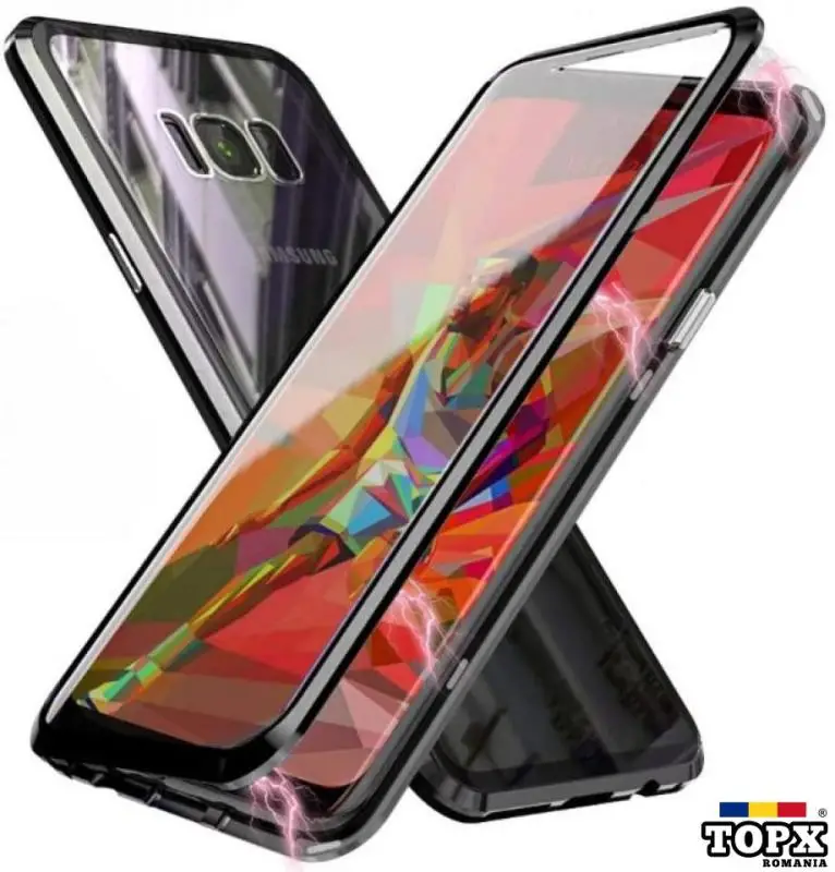 Husa Samsung Galaxy S8 Plus   Magnetica Negru  Perfect Fit