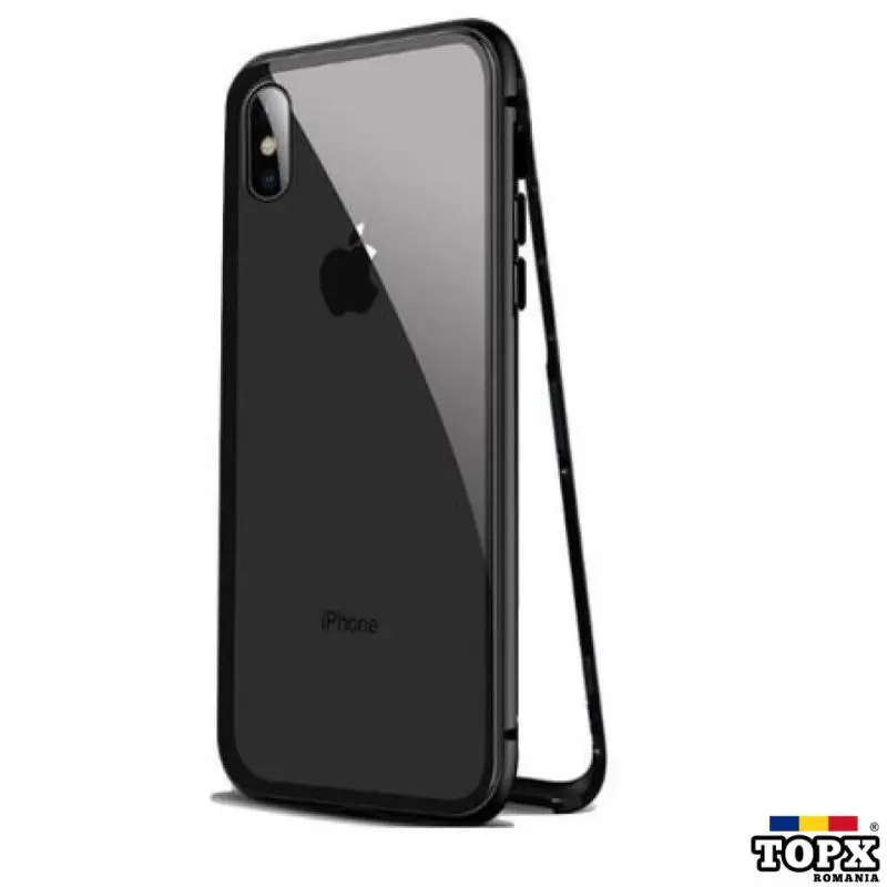 Husa Apple iPhone X Magnetica 360 grade Black  MyStyle + folie sticla