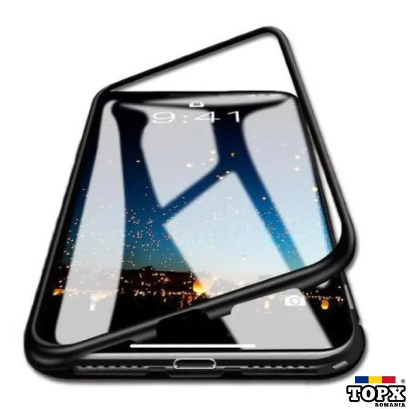 Husa Apple iPhone X Magnetica 360 grade Black  MyStyle + folie sticla - 2
