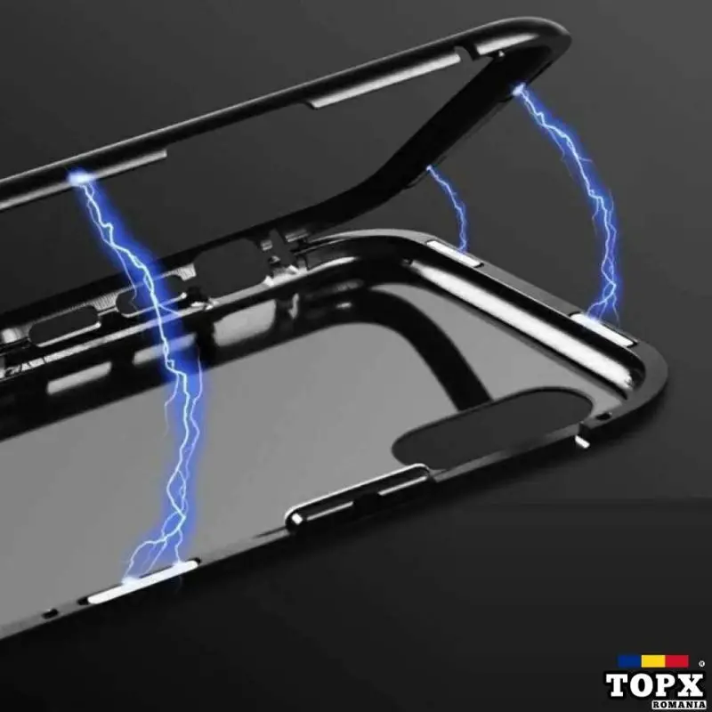 Husa Samsung Galaxy S8 Magnetica 360 grade Black + folie protectie - 2