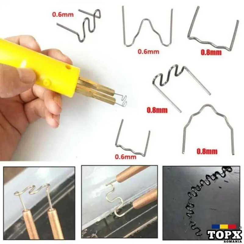 Set 500 bucati capse metalice de intarire pentru aparat sudat plastic - 3