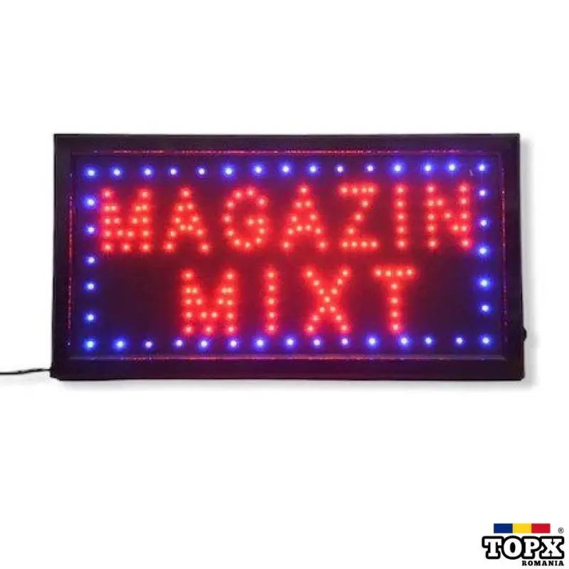 Reclama Text LED - Magazin Mixt / animatie luminoasa dinamica NOU