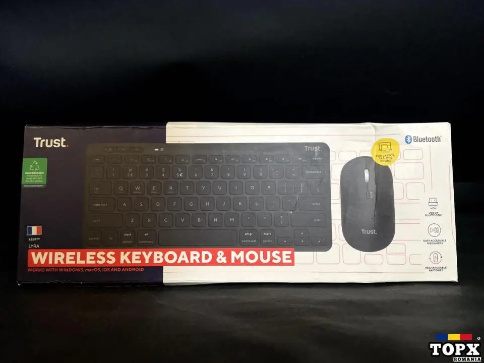 Kit Wireless Trust Lyra - Tastatura  USB/Bluetooth   hard