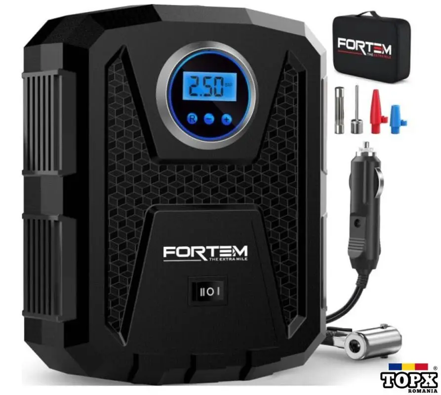 Compresor de aer portabil FORTEM pentru umflarea anvelopelor