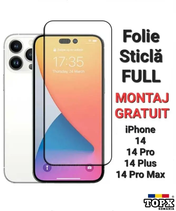 Folie de Sticla Full Glass 111D - iPhone 14 Pro Max / Plus