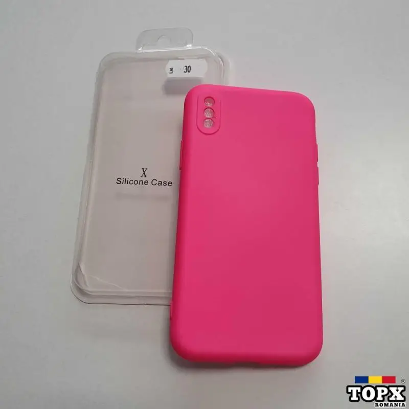 Husa cu interior catifelat iPhone X - protectie camera