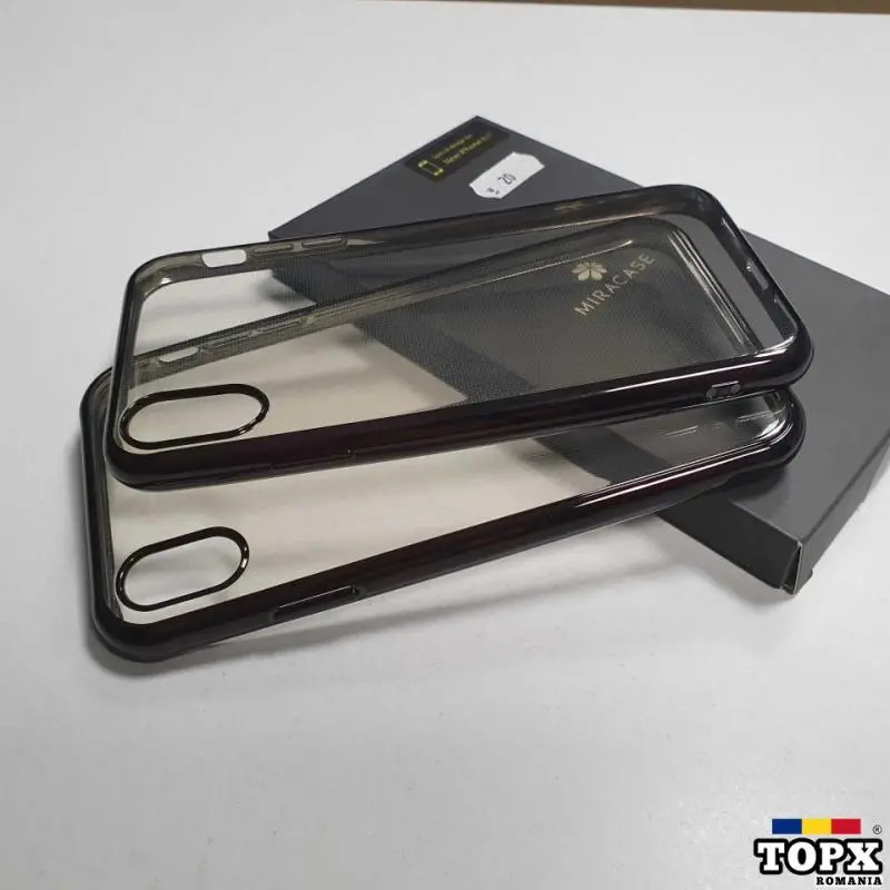 Husa iphone XR - electroplating - contur colorat
