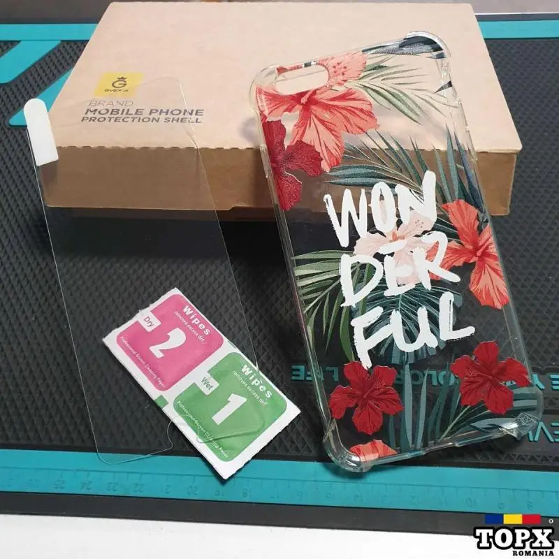 Set iphone 6 Plus / 6s Plus - Husa AntiSoc + Folie de Sticla