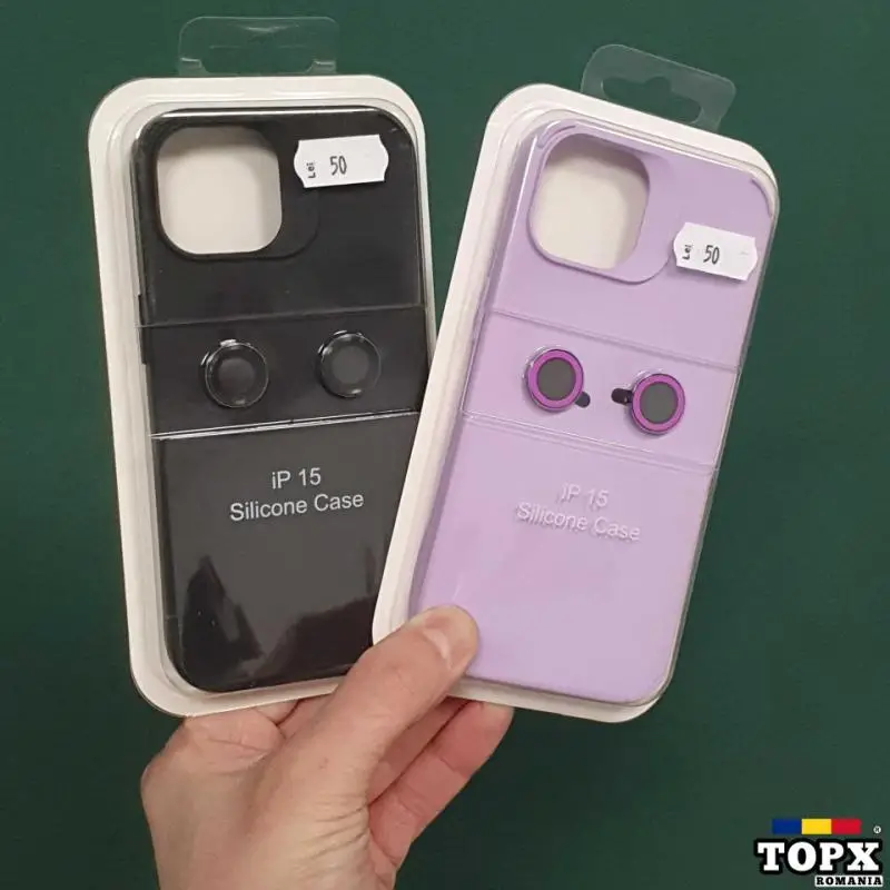 Folie Cercuri Protectie Camera + Husa interior catifelat iPhone 15