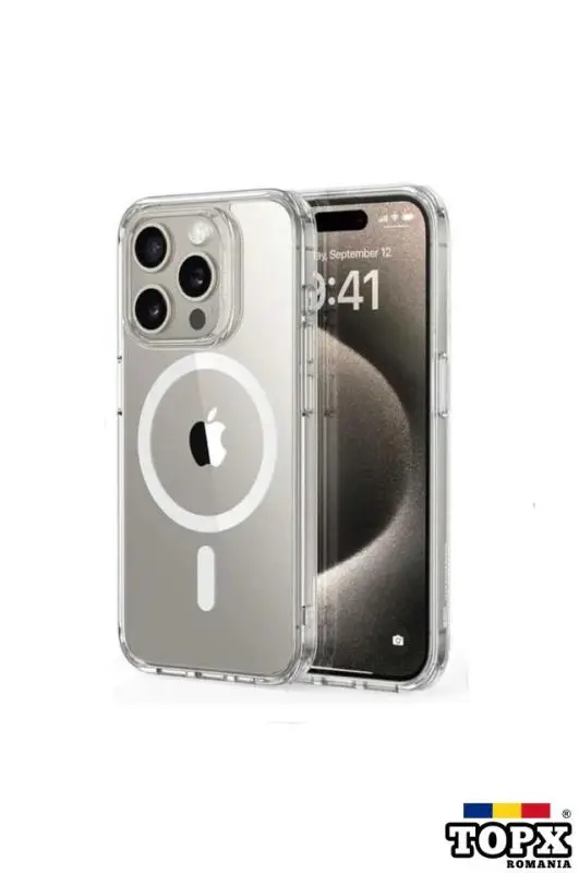 Husa MagSafe - Transparenta - iPhone 15 Plus / 15 Pro / 15 Pro Max /15