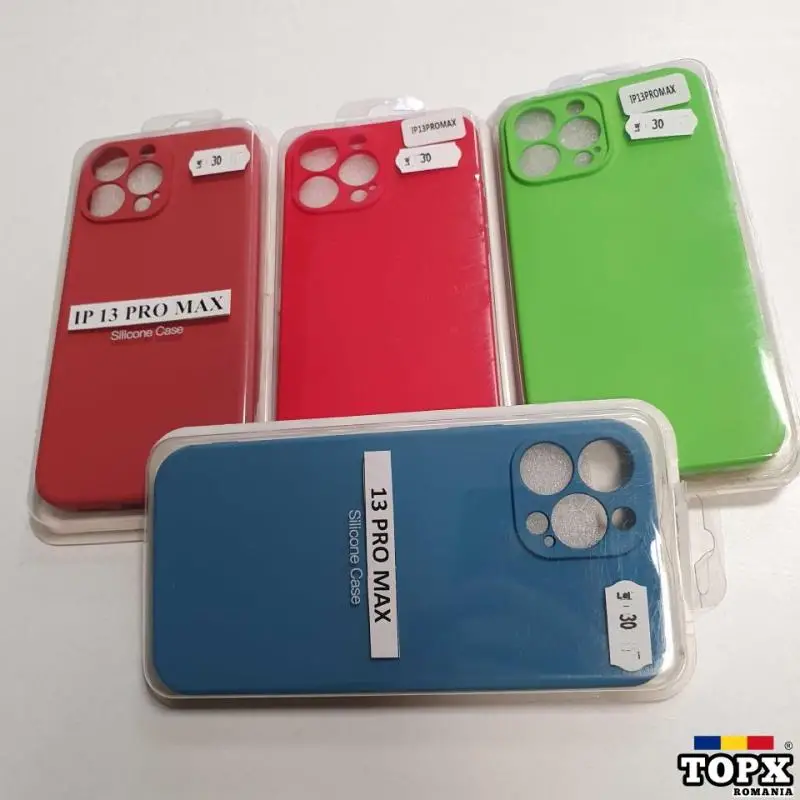 Husa iphone 13 Pro Max cu interior catifelat si protectie camera