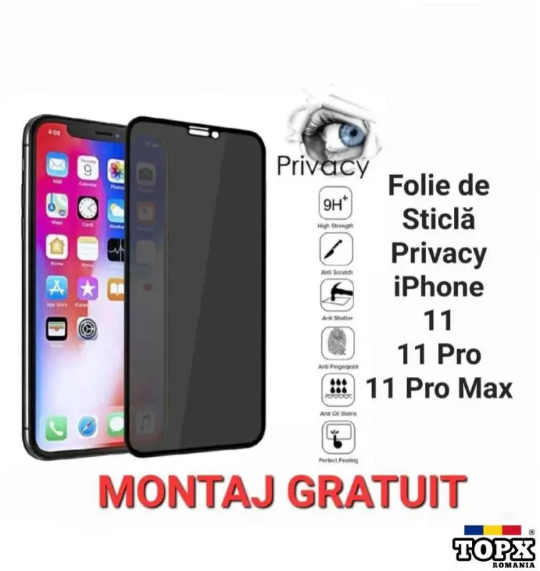 Folie de Sticla Privacy Full Glass - iPhone XS Max