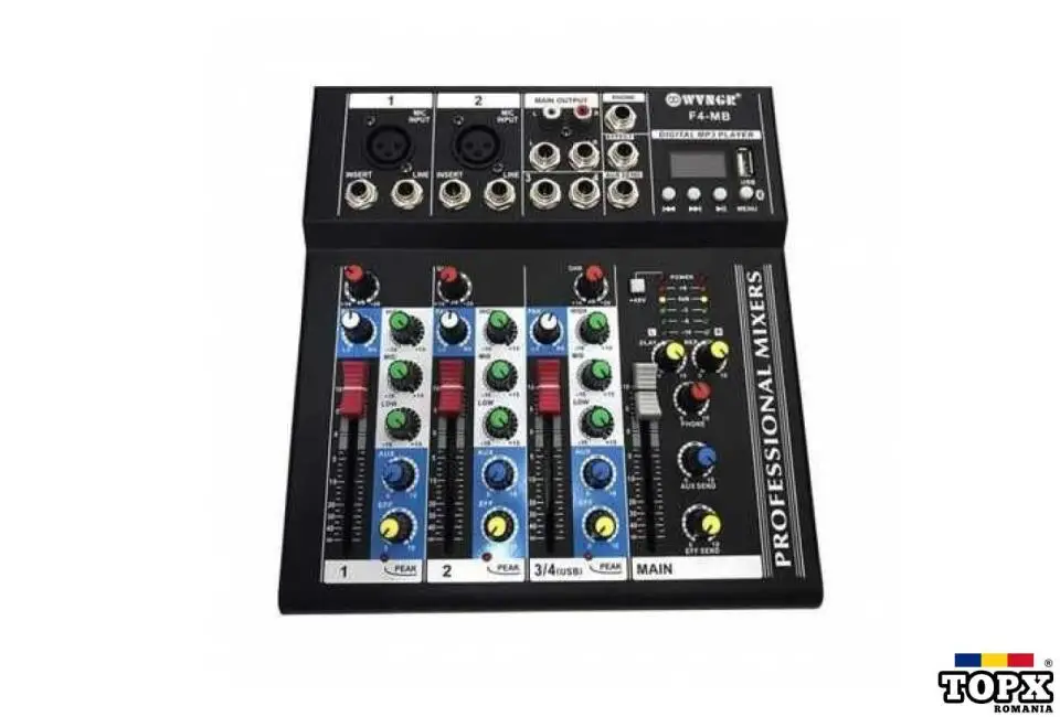 Mixer audio digital profesional ELS-F4MB 4 canale   Bluetooth