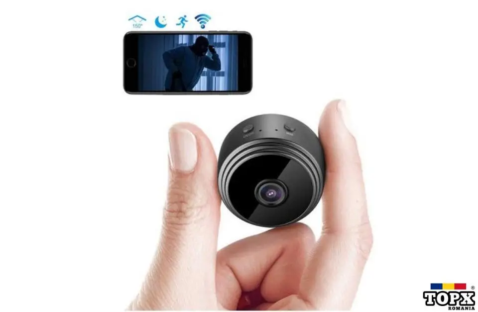 Mini Camera WiFi de Supraveghere  1080p Full HD Prindere Magnetica