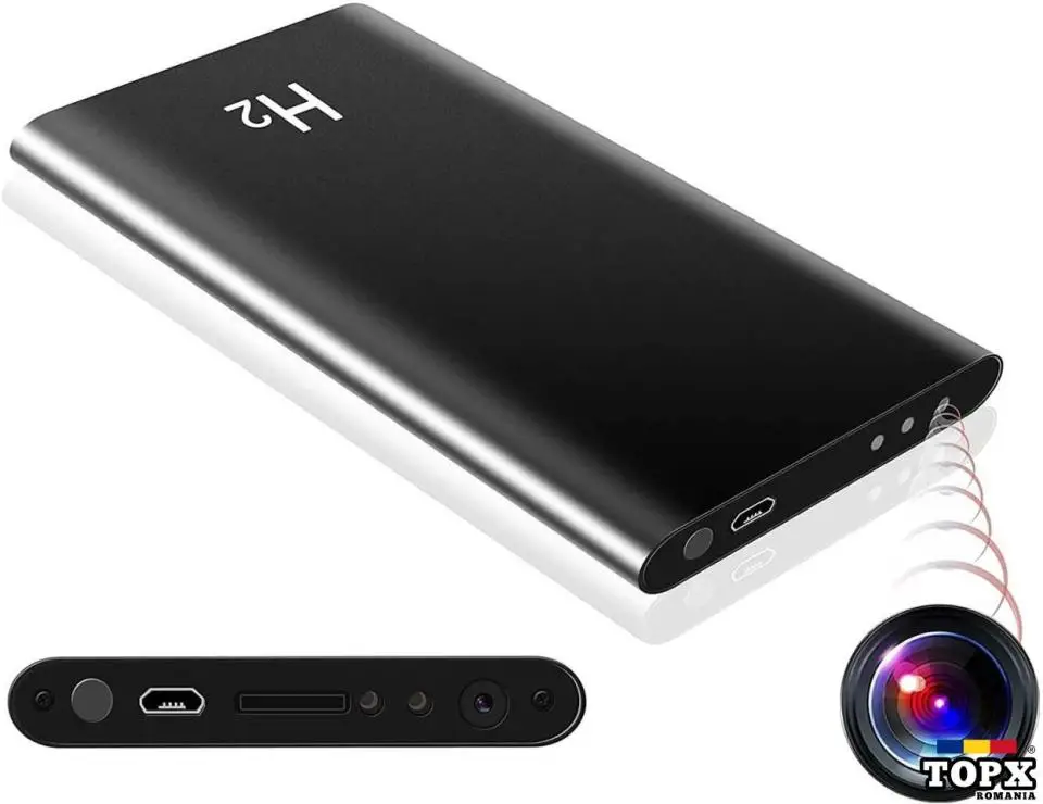 Baterie Externa Power Bank H2 5000mAh Cu Camera Spion HD