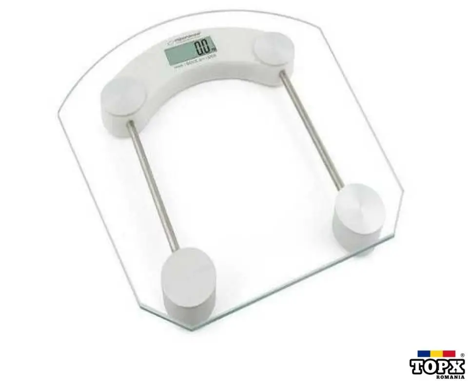 CANTAR DE BAIE ELECTRONIC cu platforma din sticla securizata 180 KG