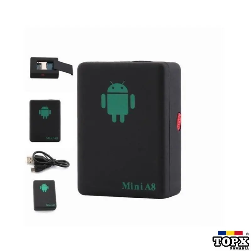 Microfon spion GPS GSM supraveghere Vocala si Call-Back Mini A8