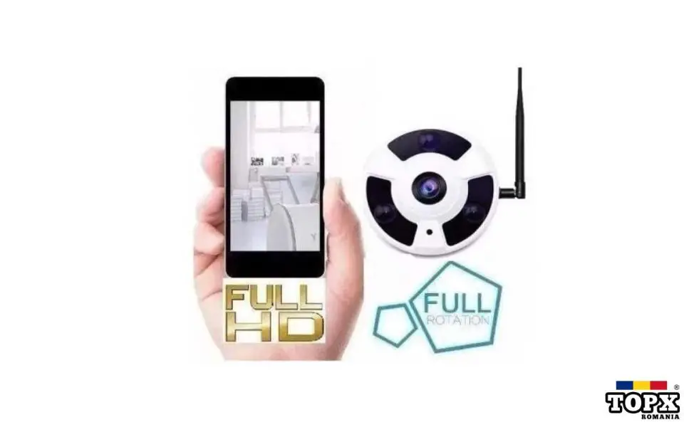 Camera Supraveghere Video Ip Wireless Panoramica Fisheye Jortan