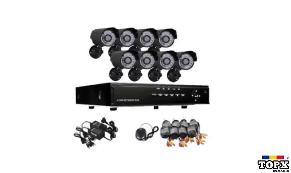 Sistem supraveghere AHD Full 4 / 8 camere 2 MP Kit Complet Internet 5G