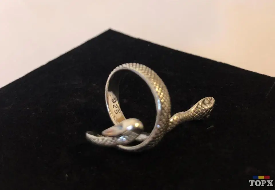 Inel Snake Ajustabil din Argint 925