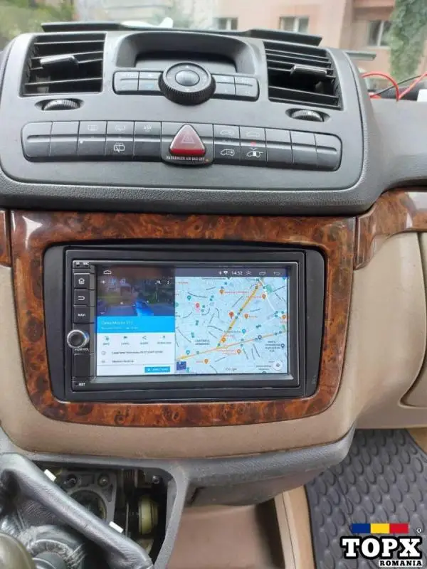 Navigatie Android Mercedes Vito Waze YouTube GPS BT USB casetofon - 3