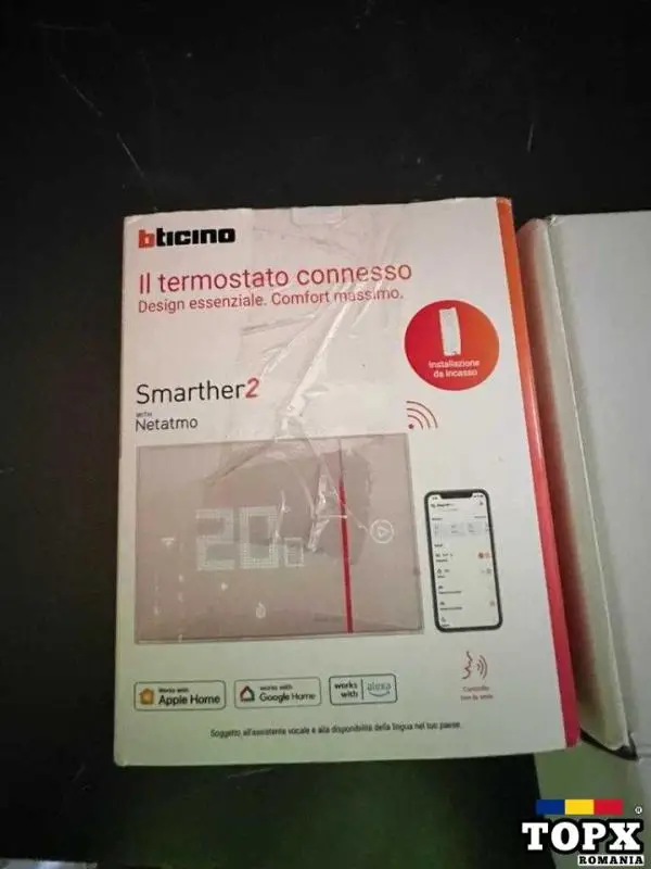 Termostat conectat cu Netatmo Bticino Living Now XW8002  alb