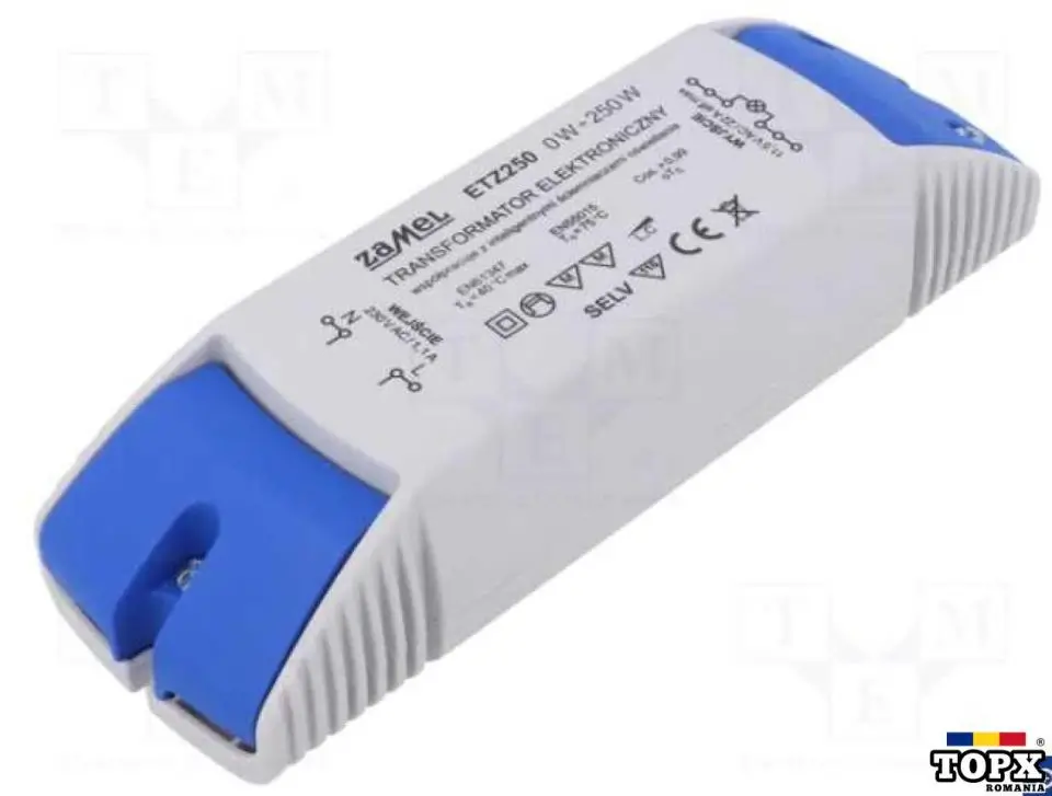Transformator: electronic; 250VA; 230VAC; 11 5V; IP20; 040°C