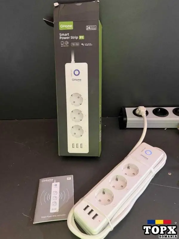 Prelungitor inteligent GHome P1  Wireless  3 prize  3xUSB  15W  3A