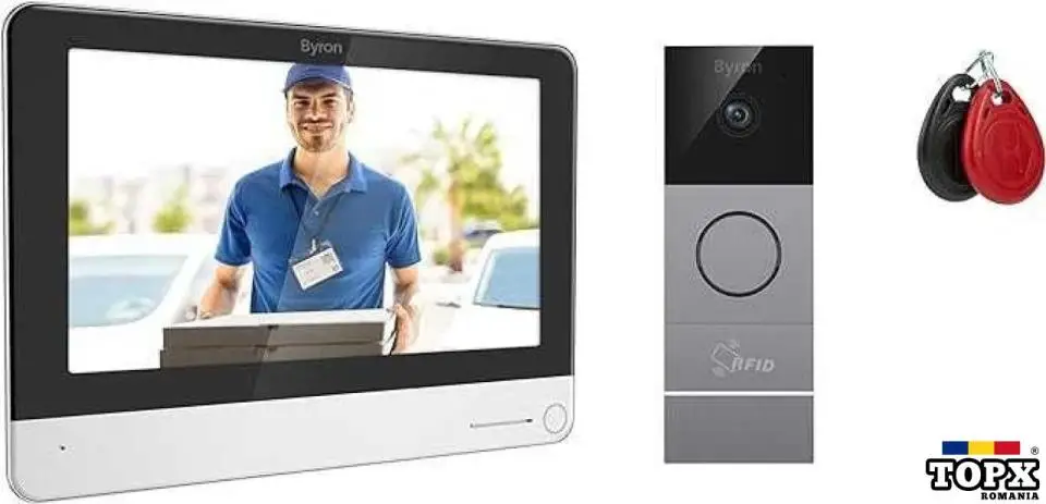 Byron DIC-23312 interfon video WiFi cu ecran tactil de 7 inchi