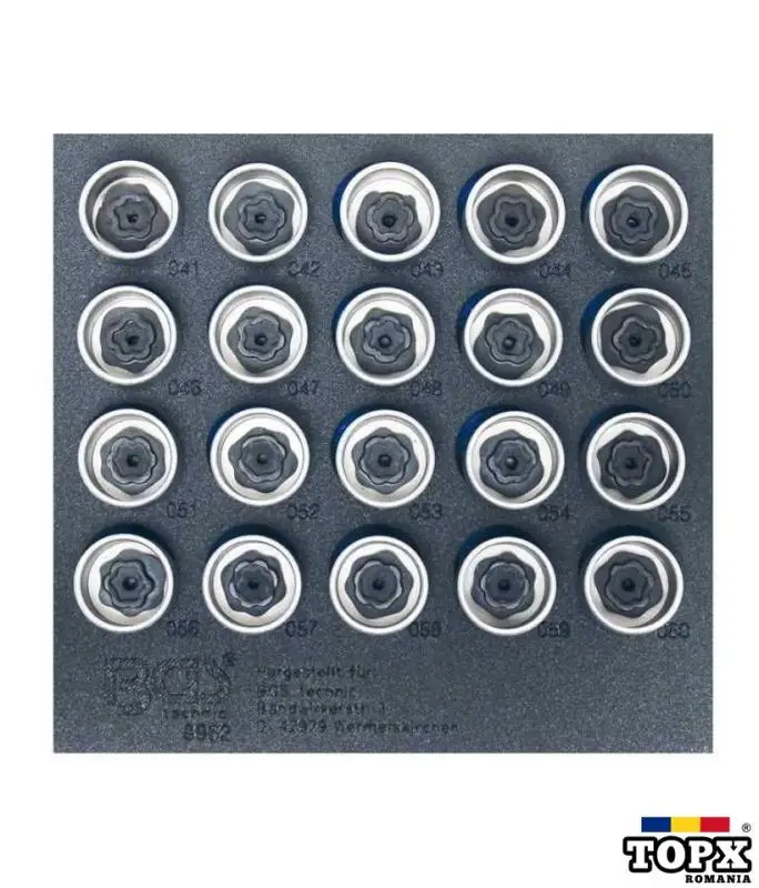 Chei speciale pentru antifurt roti BMW 17mm - 22 piese BGS Technic8962