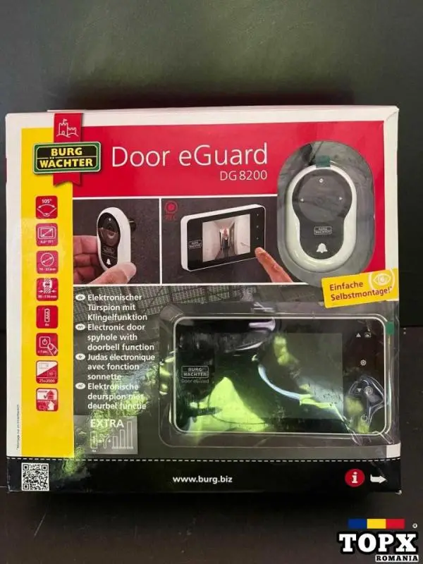 Vizorul ușii Burg-Wächter Door eGuard DG 8200 alb