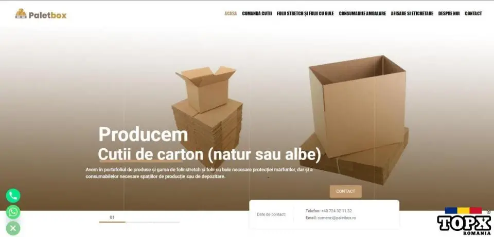 Paletbox.ro-- PRODUCTIE SI DISTRIBUTIE CUTII CARTON – ORICE DIMENSIUNE SI GROSIME