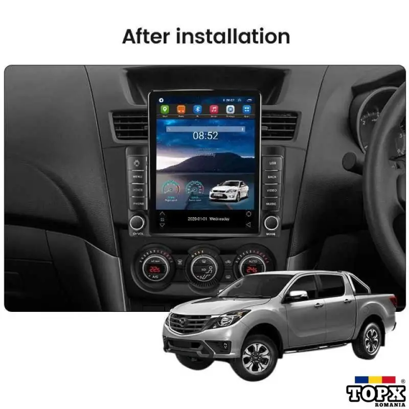 Navigatie Mazda BT-50 2011-2020 Tesla Style Android  2+32GB ROM 10inch - 2