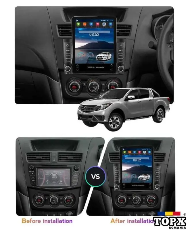 Navigatie Mazda BT-50 2011-2020 Tesla Style Android  2+32GB ROM 10inch - 5