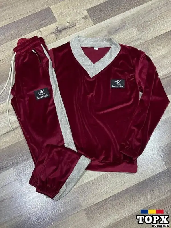 Treninguri damă din catifea plină Turcoaz S M l Vișiniu S Xl Alb