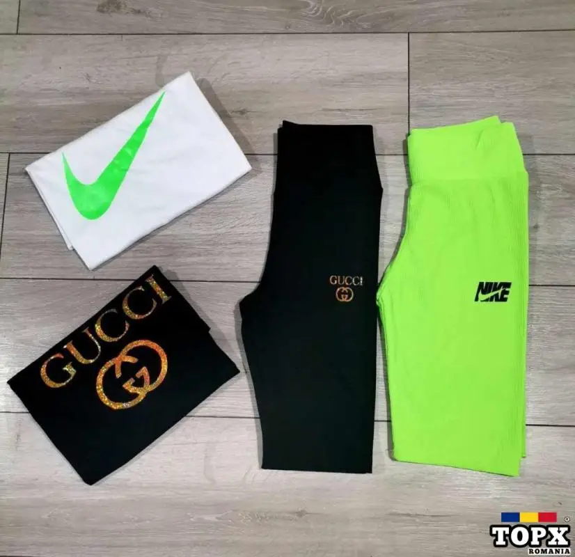 2 tricouri +2 colanți tetra sigla imprimata cu vinil cauciucat  bumbac