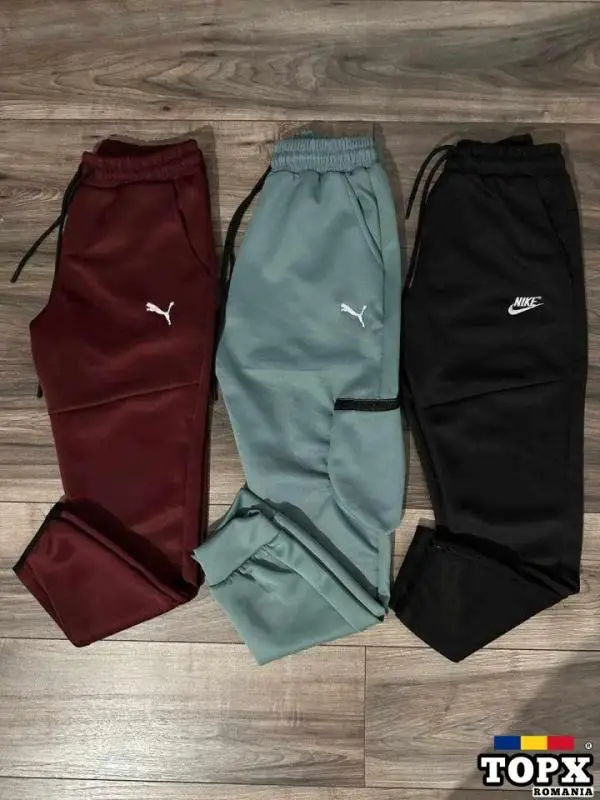 Set 3 perechi pantaloni bărbătești Silon Emblema cusută Mărimi S