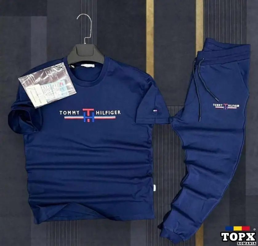 Compleu unisex Tommy  sigla cusută  bumbac Bleumarin S M l Xl xxl N