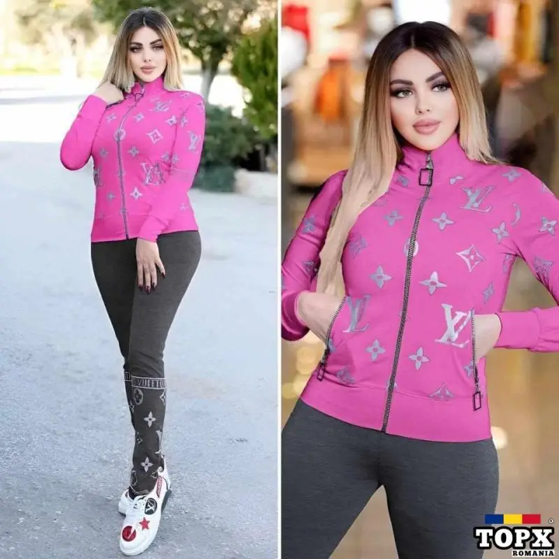 Treninguri dama bumbac gros Bumbac gros sigle imprimate in material R