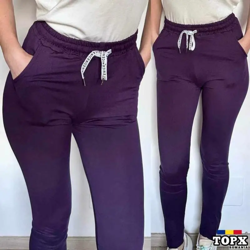 Pantaloni Mov și negri bumbac marimi batal pana la 6xl Neg