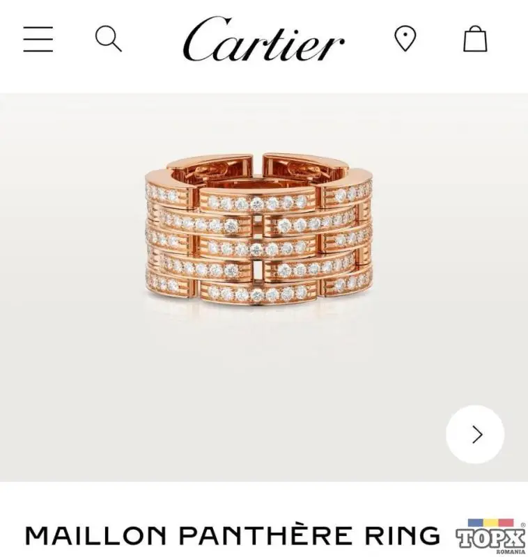VERIGHETE CARTIER MAILLON PANTHERE AUR ALB, ROZ, GALBEN 18K CU DIAMANTE