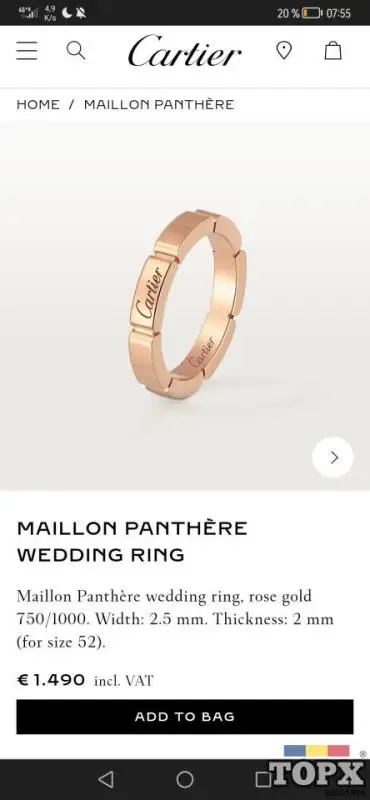 VERIGHETE CARTIER MAILLON PANTHERE AUR ALB, ROZ, GALBEN 18K CU DIAMANTE - 4