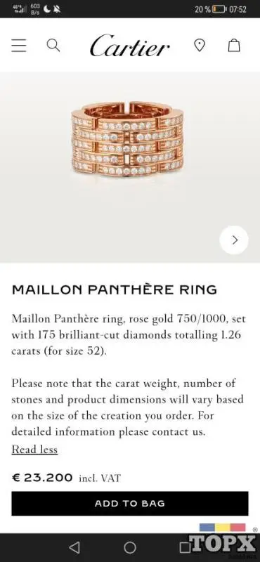 VERIGHETE CARTIER MAILLON PANTHERE AUR ALB, ROZ, GALBEN 18K CU DIAMANTE - 6