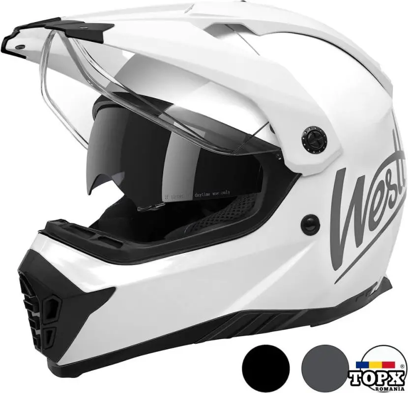Westt Cross X  Casca Motocross Alba Marime M 57-58 cm