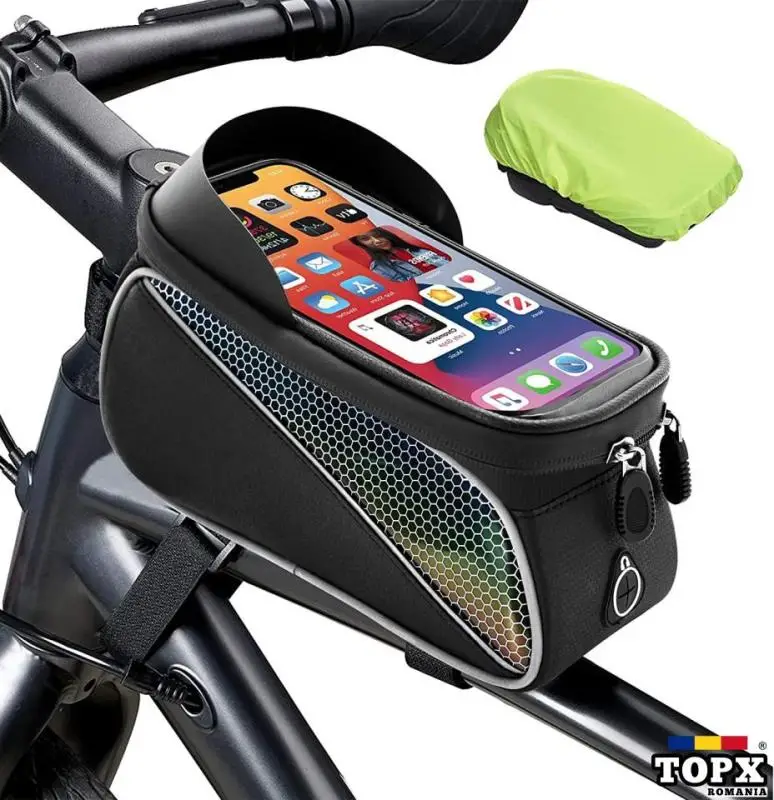 Geanta si Suport TelefonBiciclete 6.7 inch Premium Capacitate 2 L