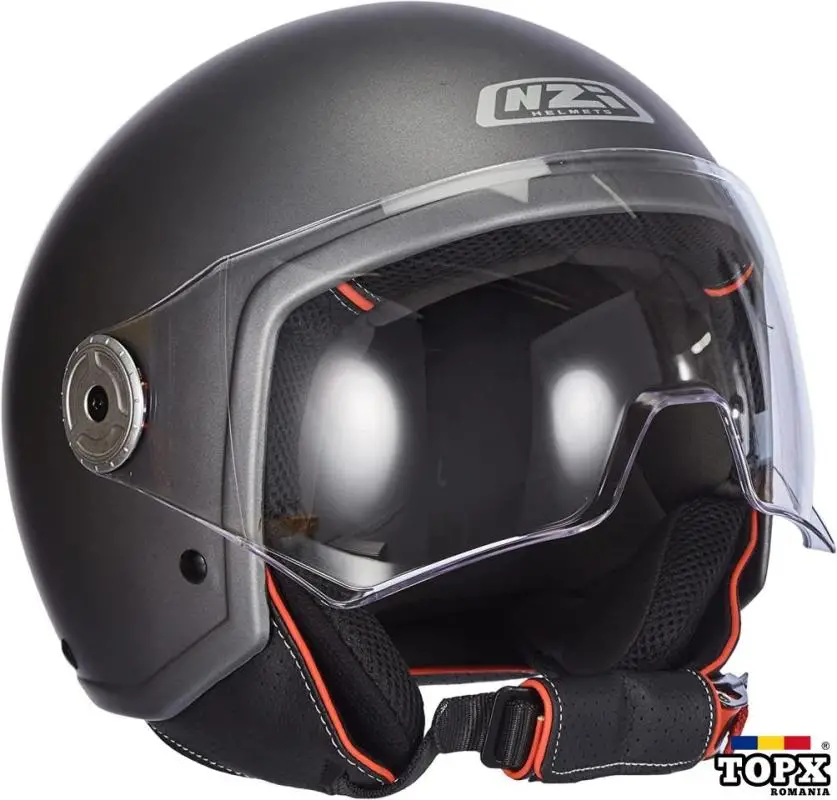 Casca Moto Open Face NZI Vintage 3 Gri Antracit Marime L 58-59 cm