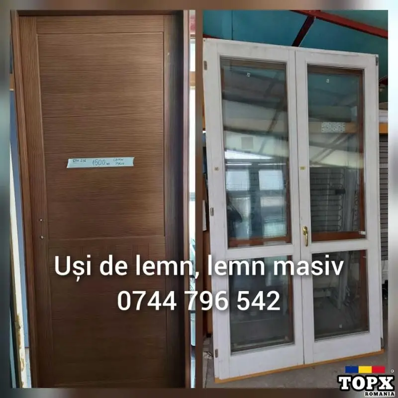 Usi din lemn masiv  balcon  rabatabile